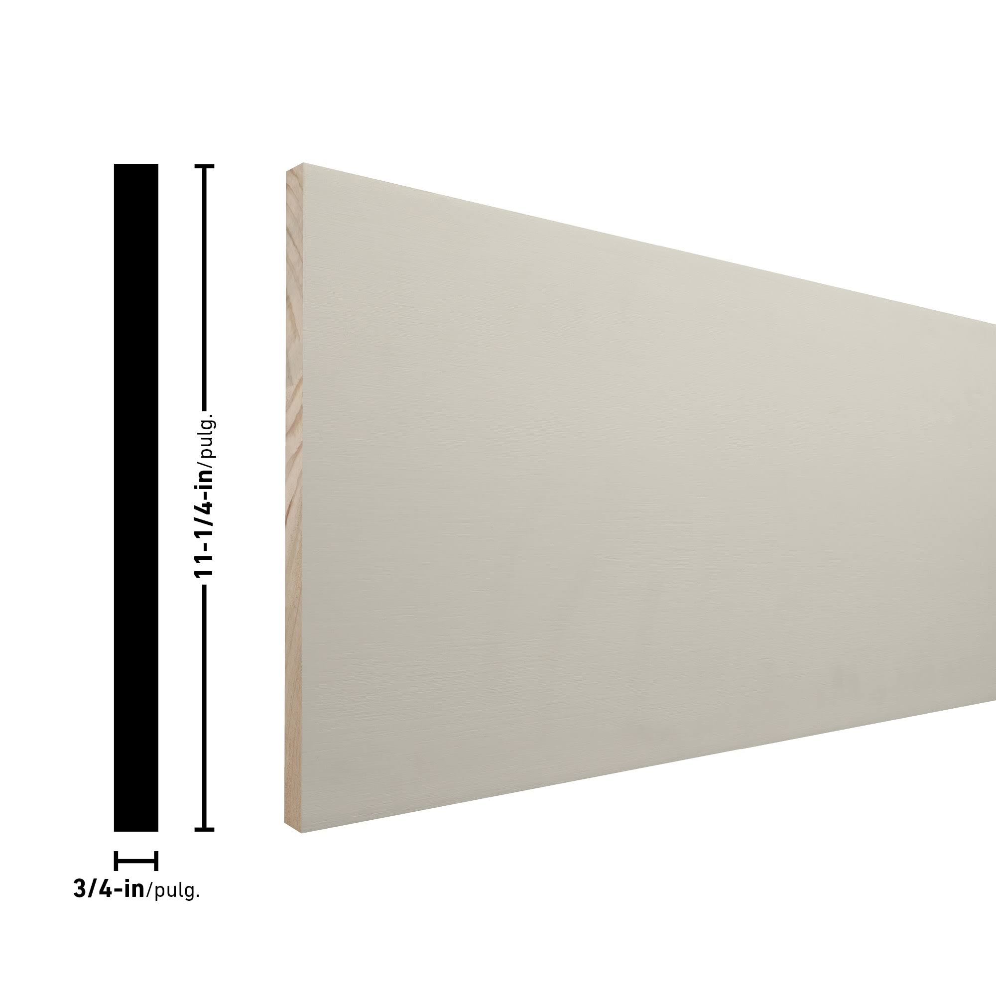 ReliaBilt 1-in x 12-in x 8-ft Primed MDF Board | MDFP1X12OU08