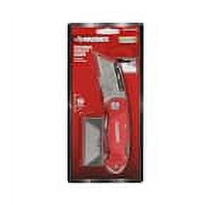 Husky Folding LOCK-BACK Utility Knife, Red with 10-Blades 99979