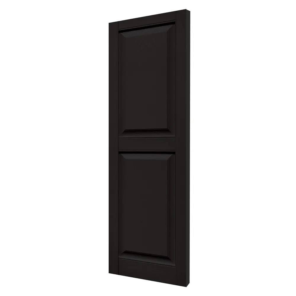 Vantage 2-Pack 14.938-in W x 51-in H Black Raised Panel Exterior Shutters | V4731443002
