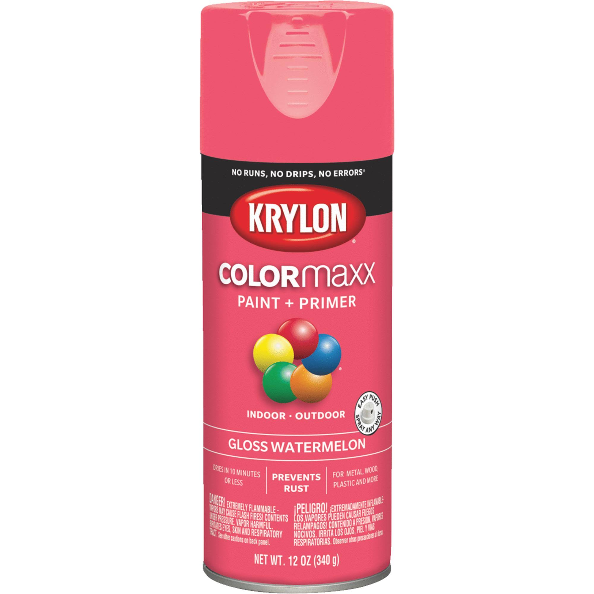 Krylon K05544007 COLORmaxx Spray Paint Gloss Watermelon 12 Ounce