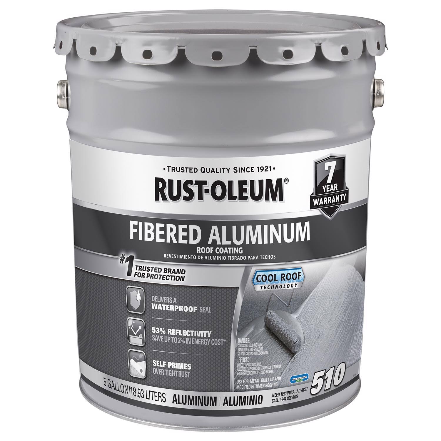 Rust-Oleum Fibered Roof Coating Aluminum 5-Gallons 301997