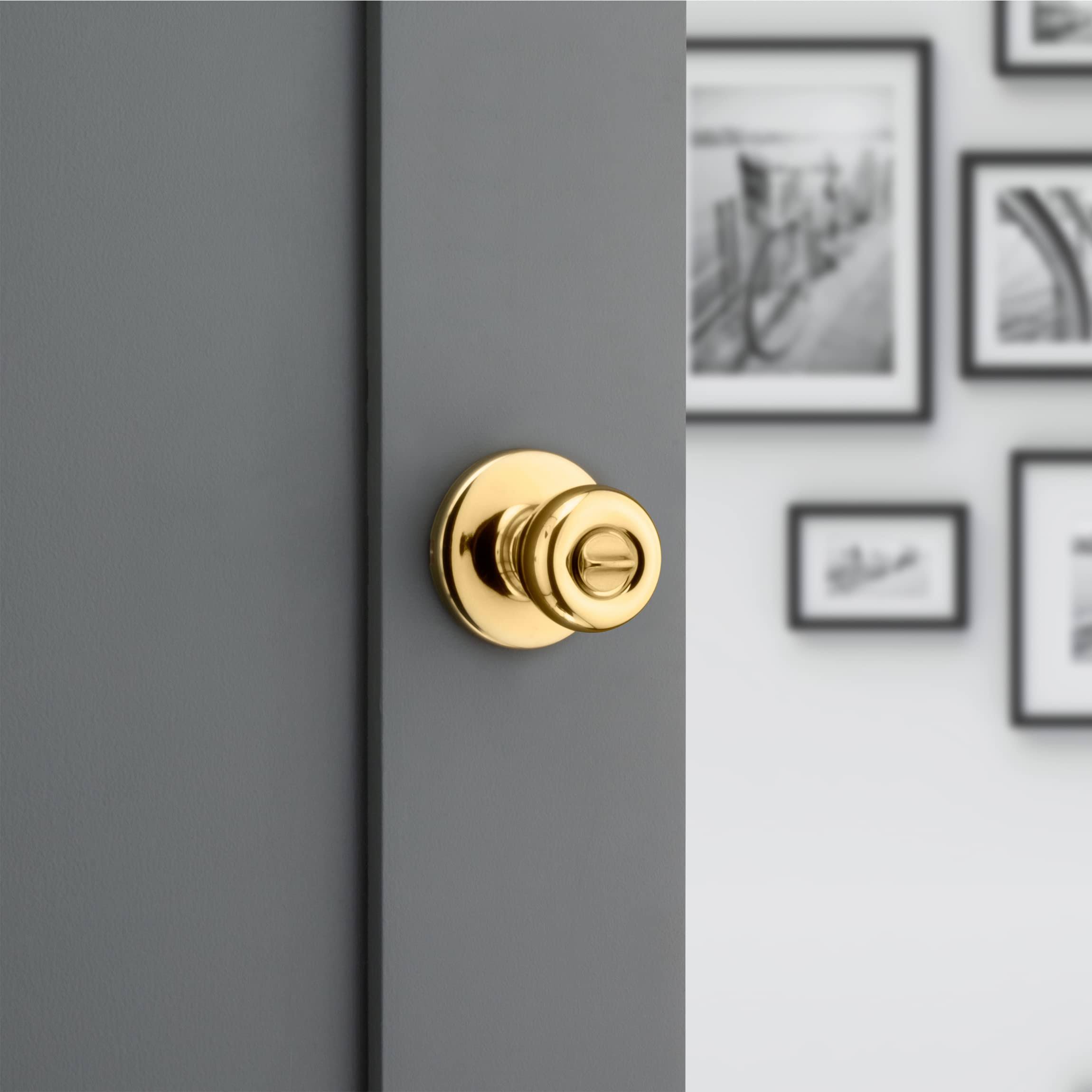 Kwikset Tylo Polished Brass Privacy Door Knob