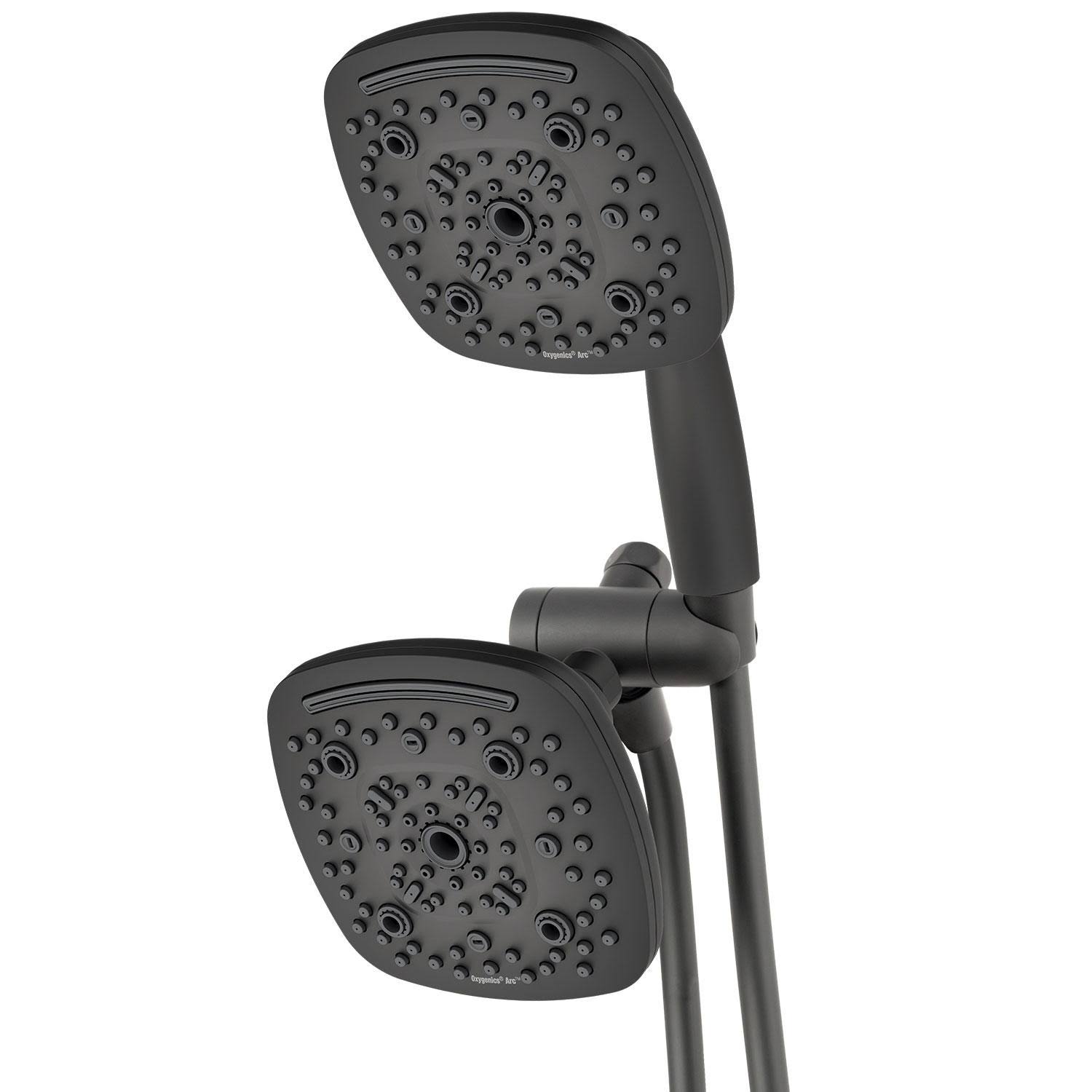 Oxygenics Arc 80-Setting Combo Shower Head- Matte Black