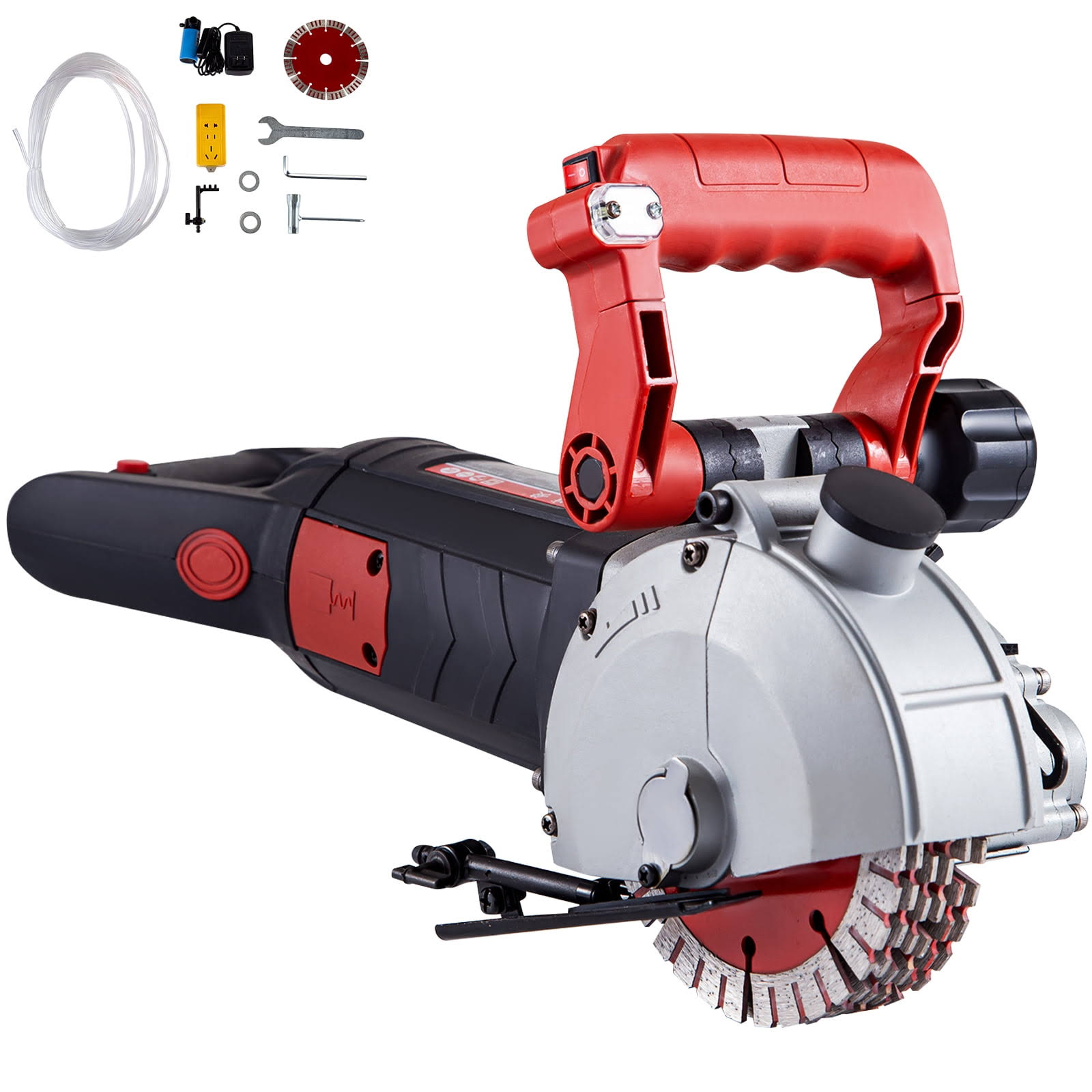 VEVOR Wall Chaser 4800W 42 mm Cutting Width ,Wall Groove Cutting Machine 41mm Cutting Depth,Wall Slotting Machine with 8 Saw Blades 5 inch Diameter