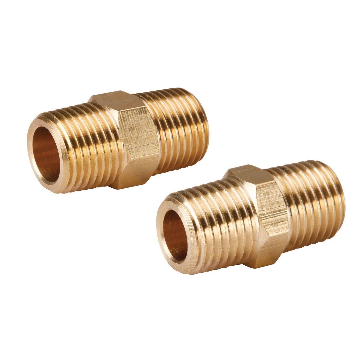 Merlin Male Brass Pipe Coupling Set- 2 Pc. 63579