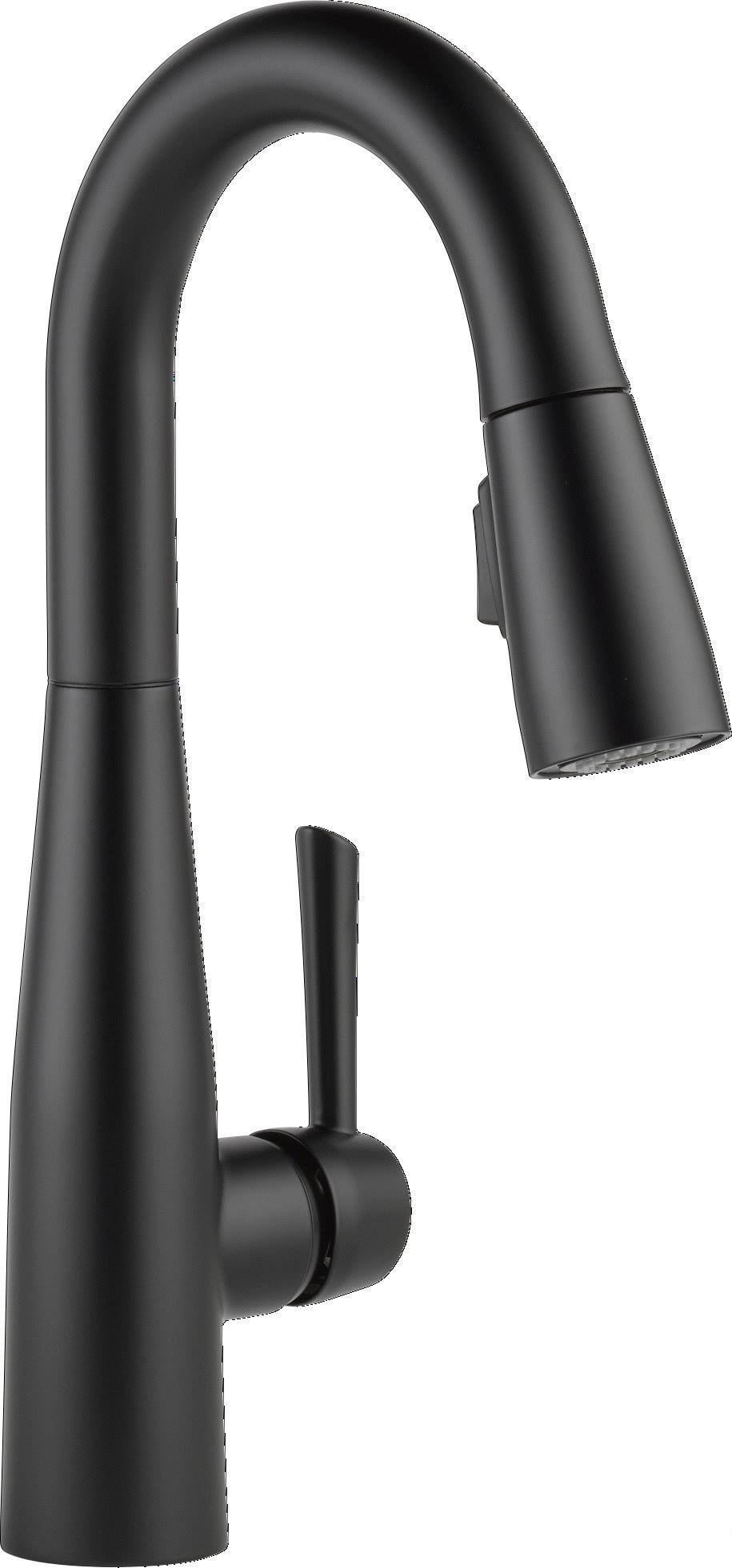Delta 9913-BL-DST Essa Single Handle Pull-Down Bar & Prep Faucet- Matte Black