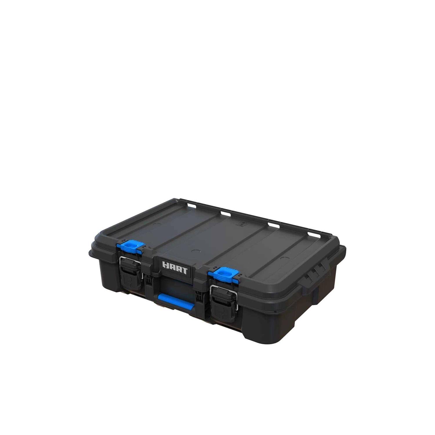 Hart 252719 Stack System Tool Box with Small Blue Organizer & Dividers, Fits Hart's Modular Storage System