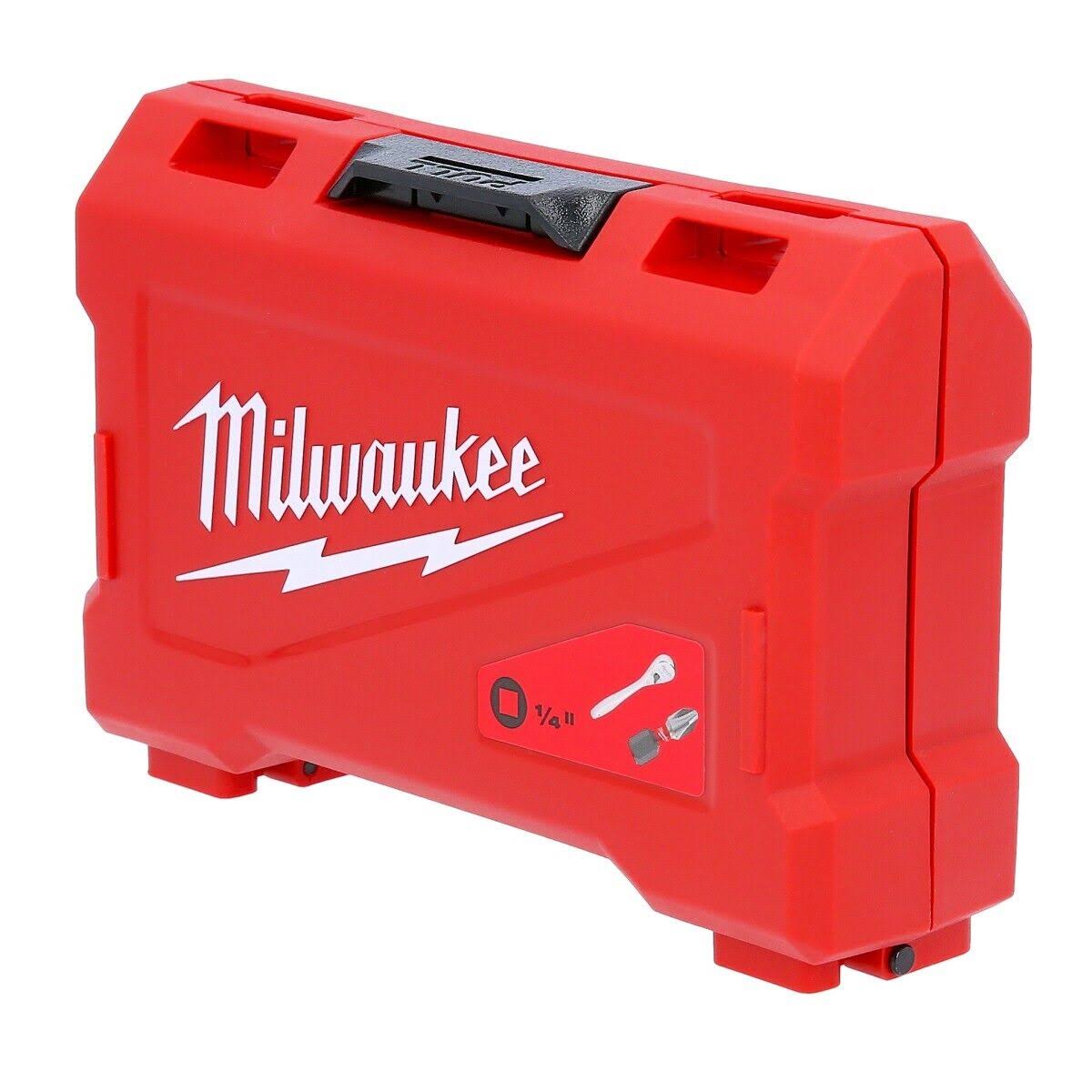 Milawaukee Ratchet, Socket and Bit Set 1/4 inch 38 Pieces