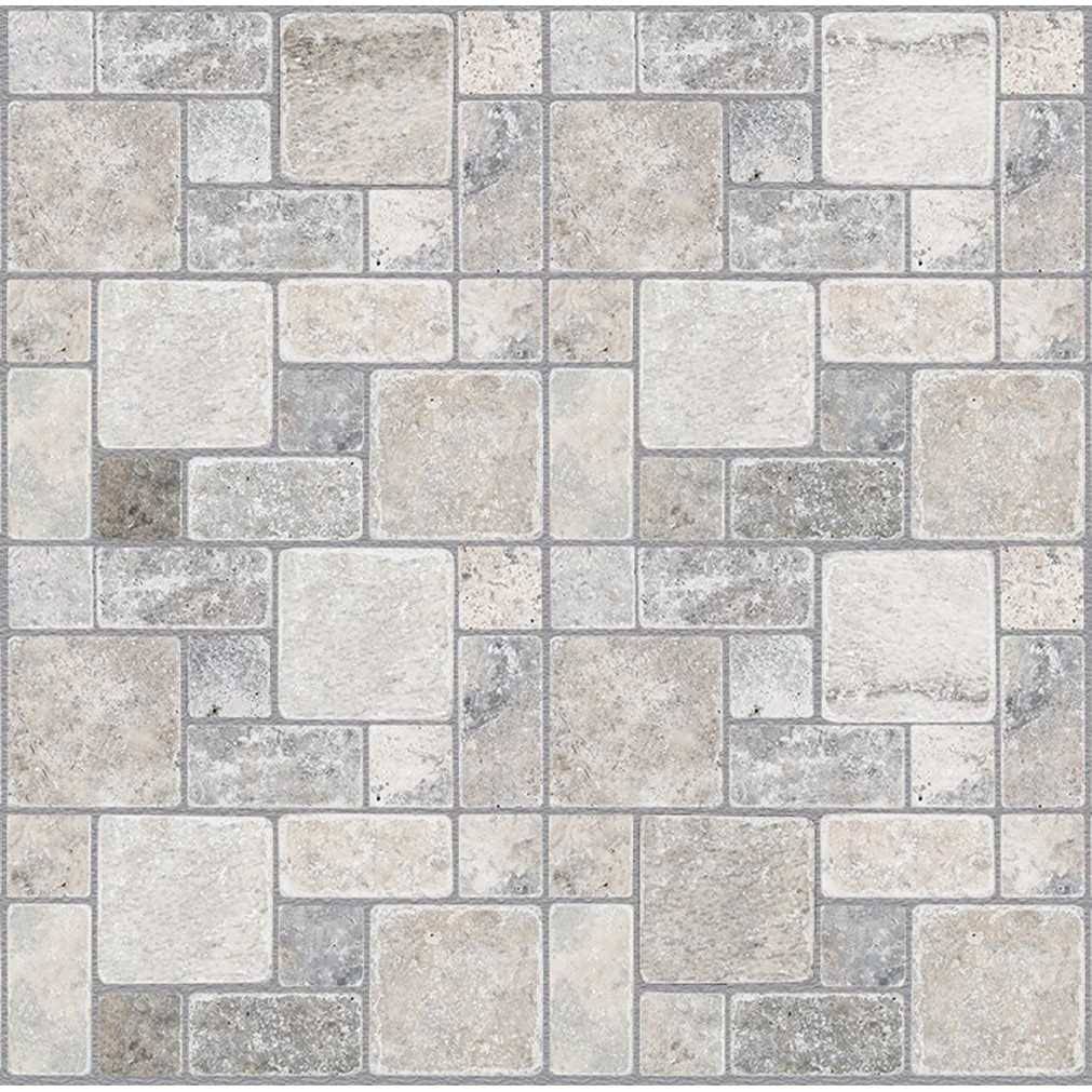 Satori Silver Crescent 12-in x 12-in Honed Natural Stone Travertine Versailles Stone Look Wall Tile (1-sq. ft/ Piece)