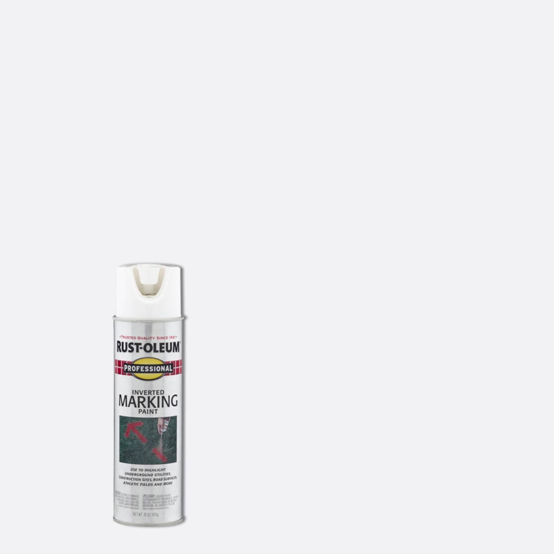Rust-Oleum 15 oz. White Professional Inverted Marking Spray Paint