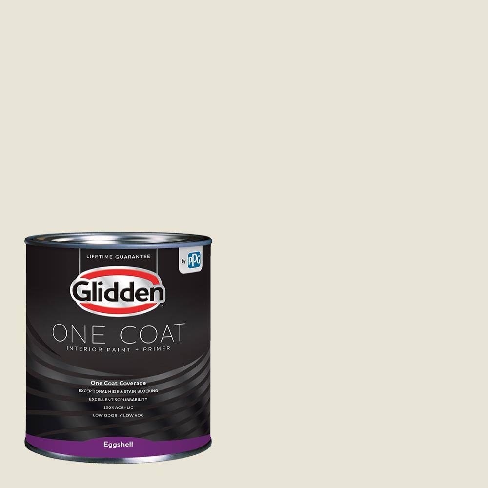 Glidden One Coat, Interior Paint + Primer, Off White, Size: Quart