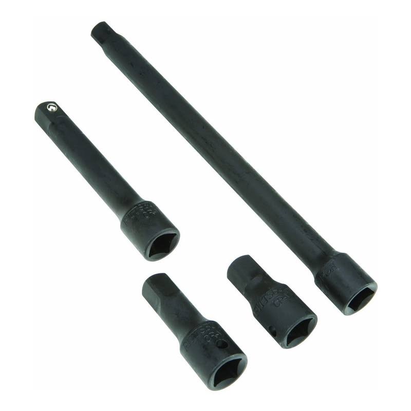 Pittsburgh 1/2 in. Drive Impact Socket Extension Set, 4 Piece