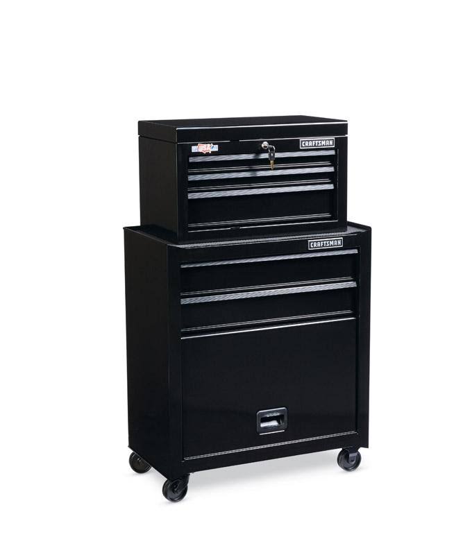 Craftsman 5-Drawer Ball-Bearing Steel Tool Chest Combo (Black) 1000 Series