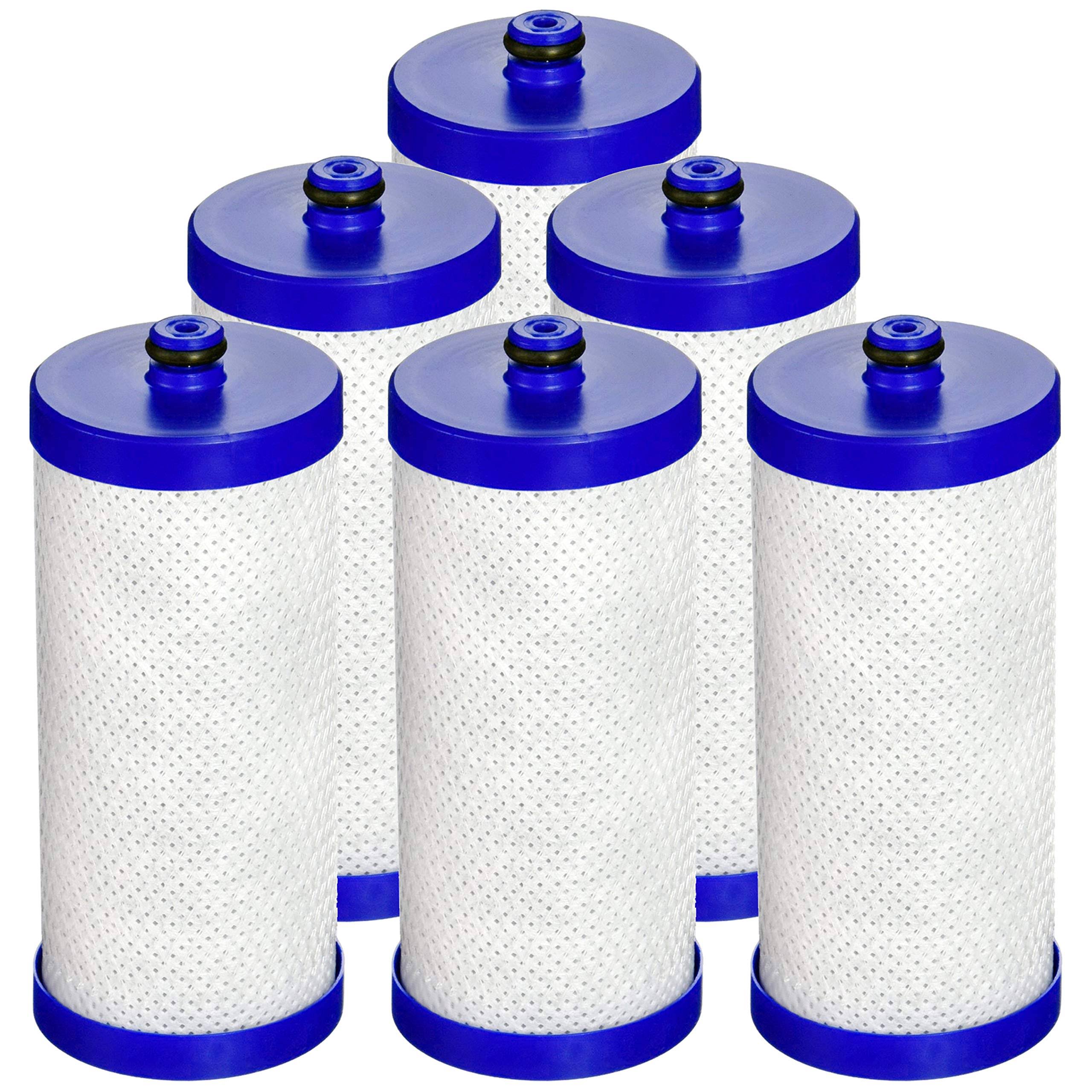 6 Pack Waterdrop WF1CB Replacement for Electrolux, Sears, Frigidaire Wf1cb, WFCB, RG100, NGRG2000, Kenmore 9910 Refrigerator Water Filter