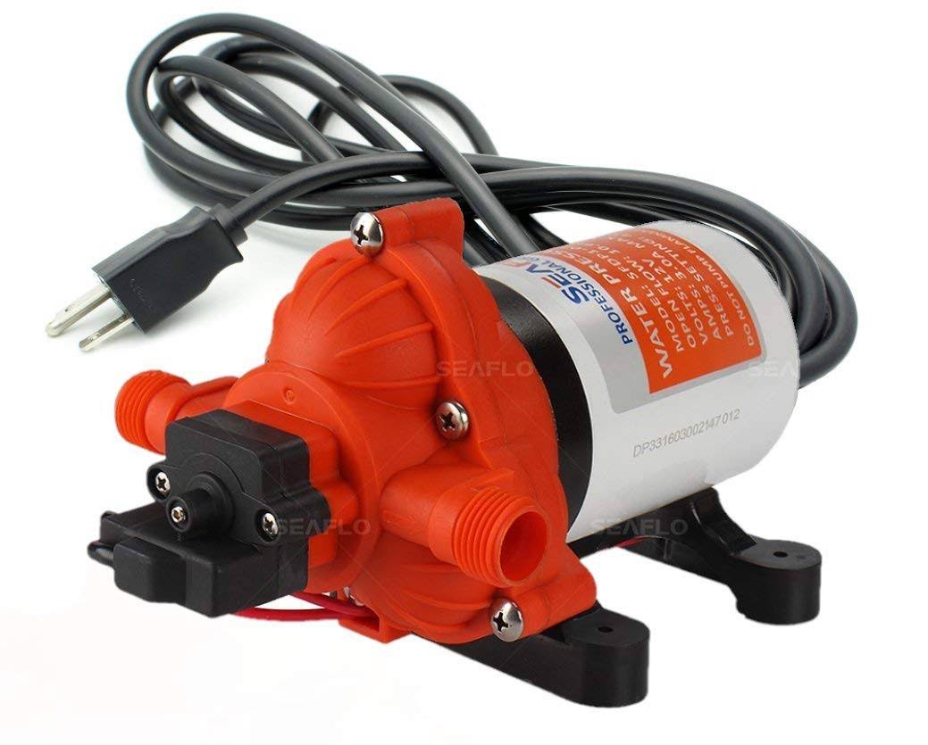 Seaflo 33 Series Industrial Water Pressure Pump W Power Plug for Wall Outlet