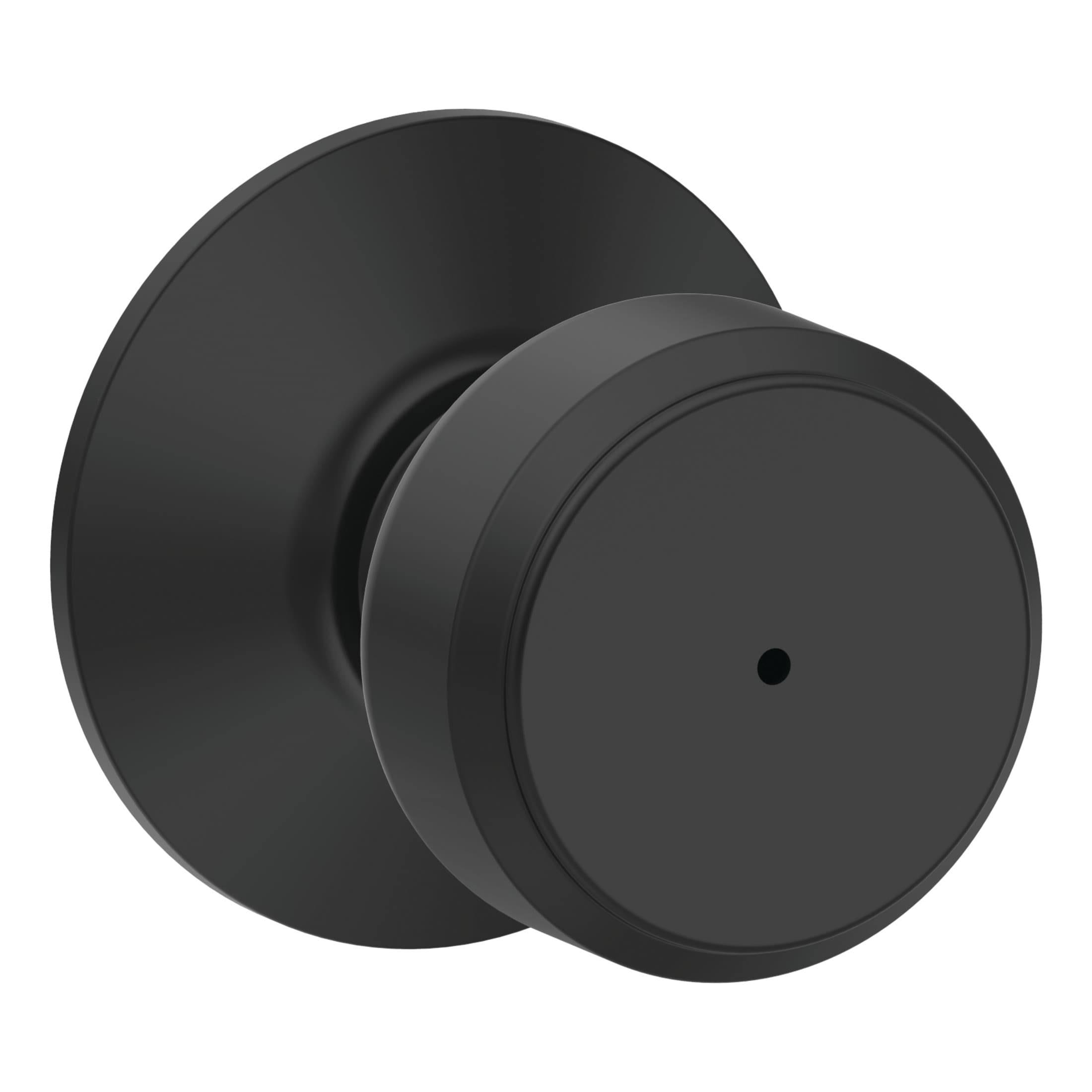 Schlage F40-BWE Bowery Privacy Door Knob Set- Matte Black
