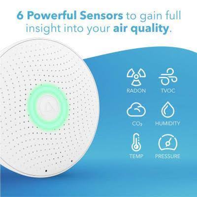 Airthings Wave Radon Battery Operated Smart Radon Detector