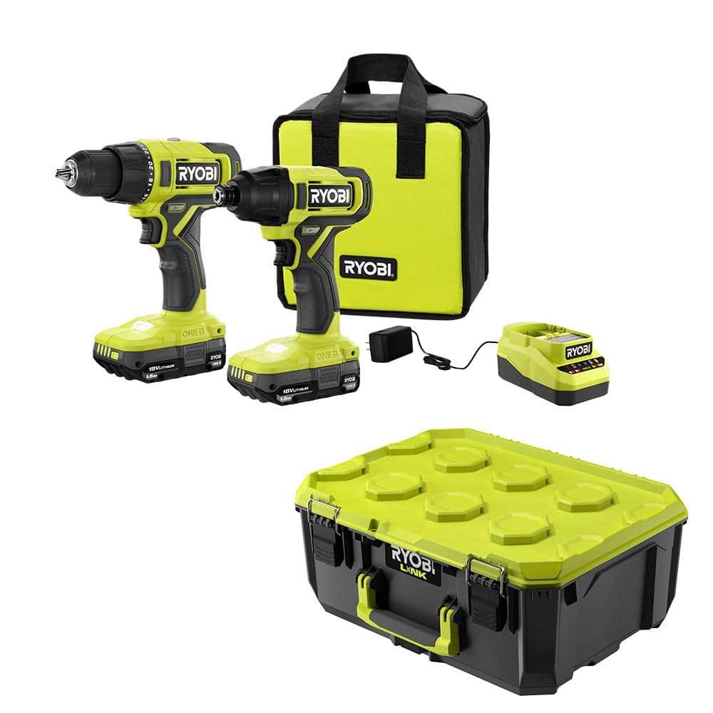 Ryobi One+ 18V Cordless 2-Tool Combo Kit w/ Drill/Driver, Ah
