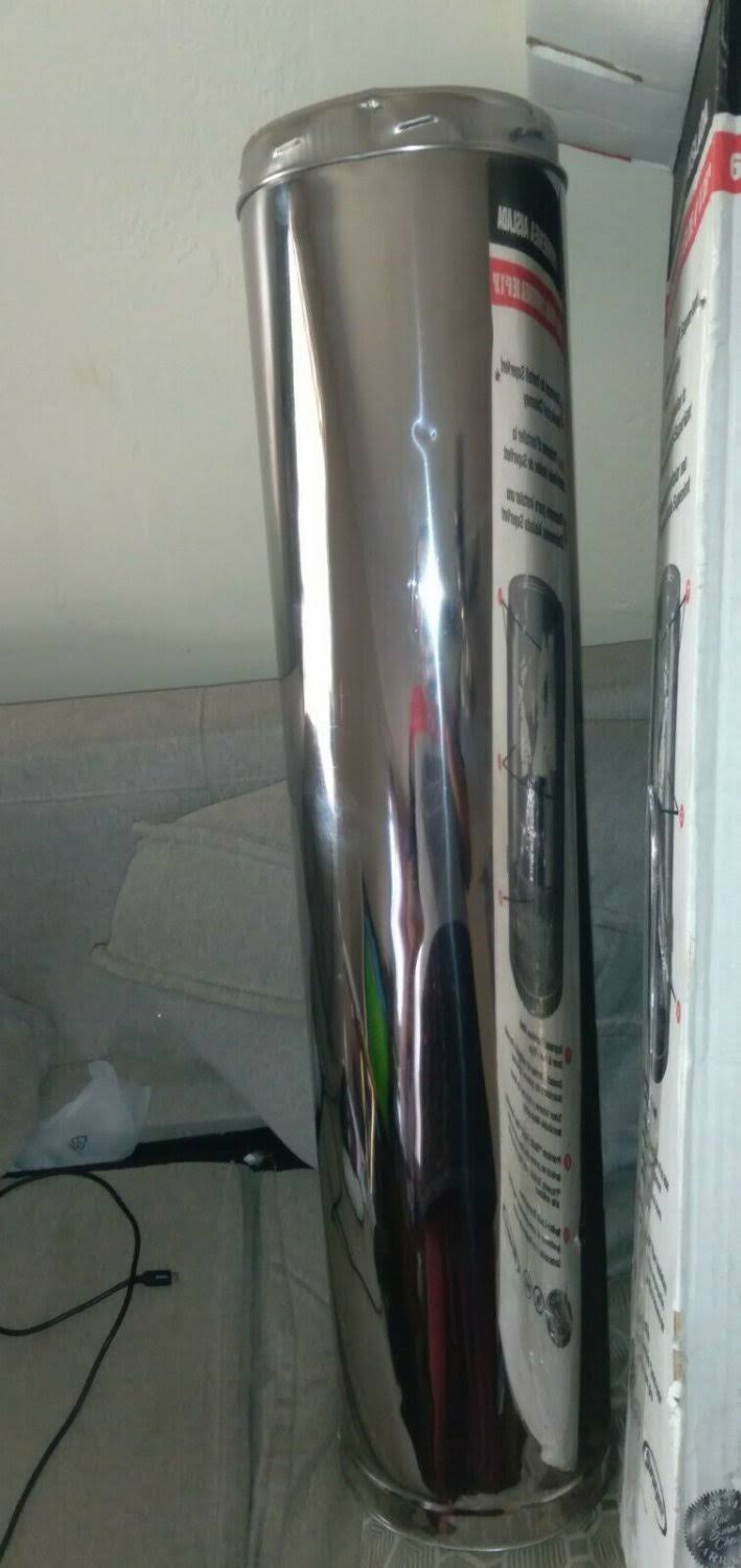 Supervent jsc6sa3 6-in x 36-in Insulated Double Wall Stainless Steel Chimney Pipe