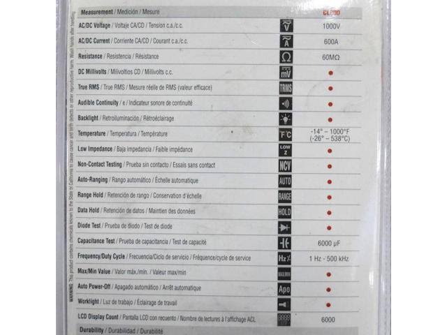 Klein Tools CL800 Digital Clamp Meter AC/DC Auto-Ranging