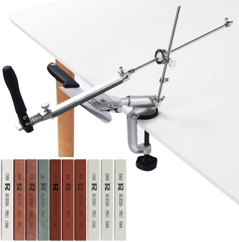 Ruixin Pro RX-008 Professional Knife Sharpener 10 Whetstones, 360 Rotation