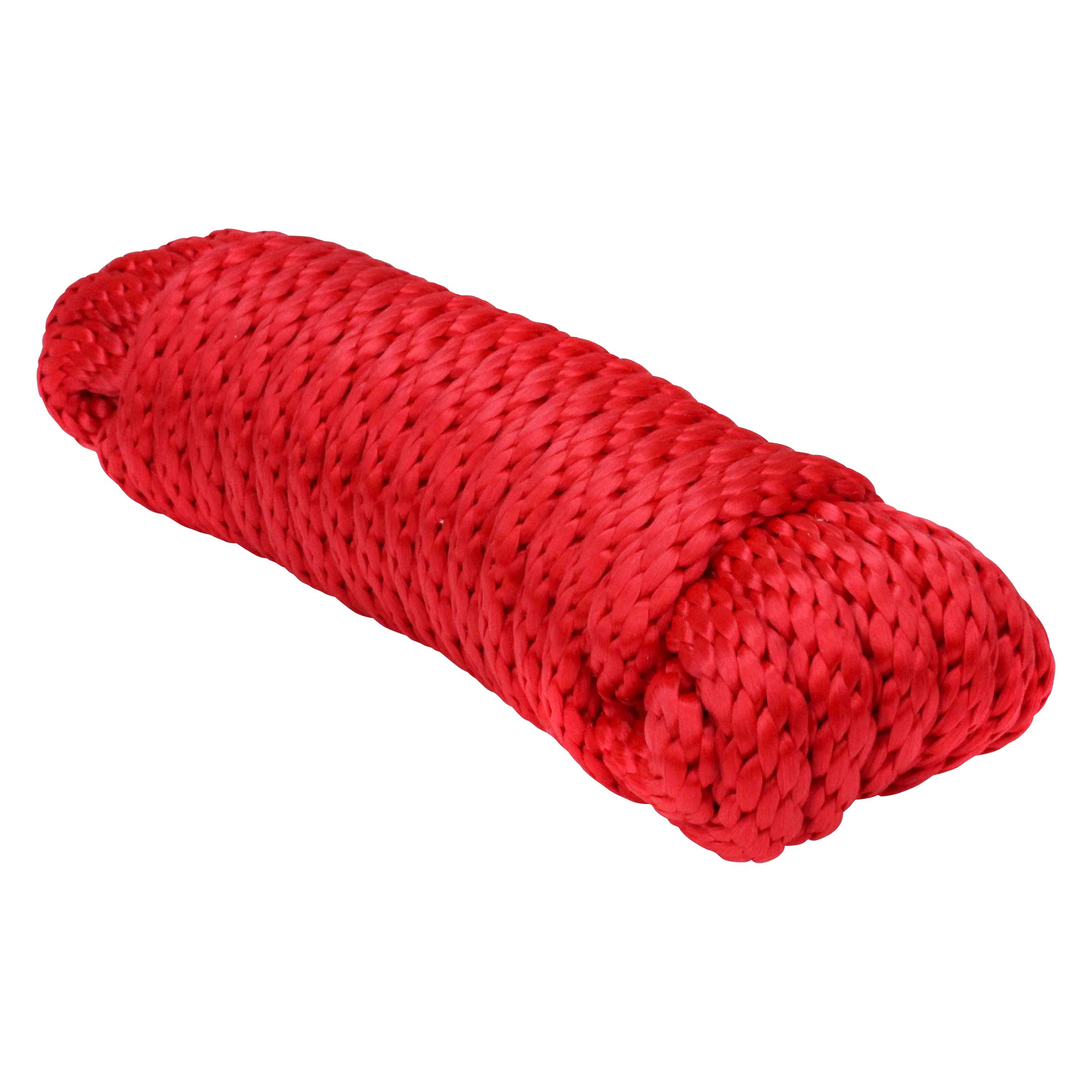 Extreme Max Solid Braid MFP Utility Rope- 1/4in x 100ft Red 3008.0106