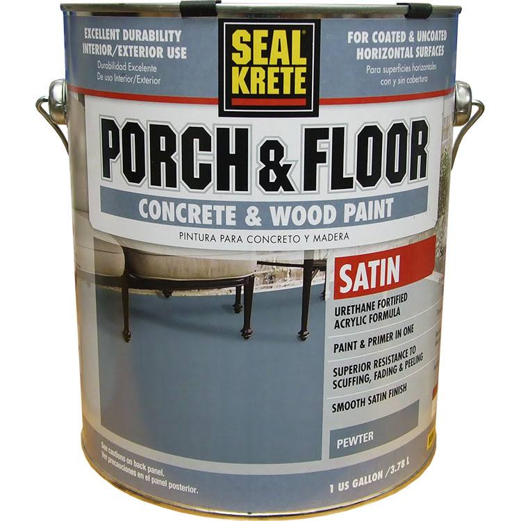 Seal-Krete 316128 Porch & Floor Satin Pewter Gallon