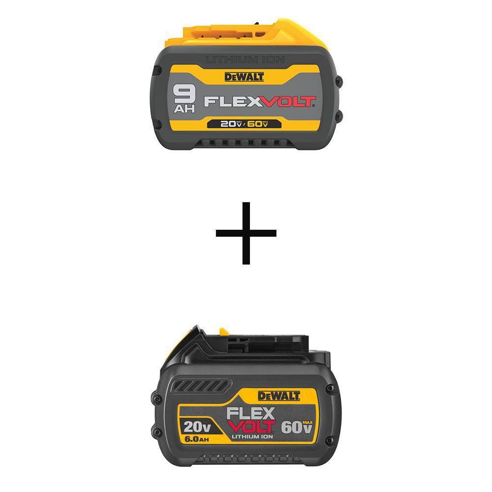 DeWalt 20-Volt/60-Volt Maximum Lithium-Ion 9.0Ah Battery & FLEXVOLT 20-Volt/60-Volt Max Lithium-Ion 6.0Ah Battery Pack