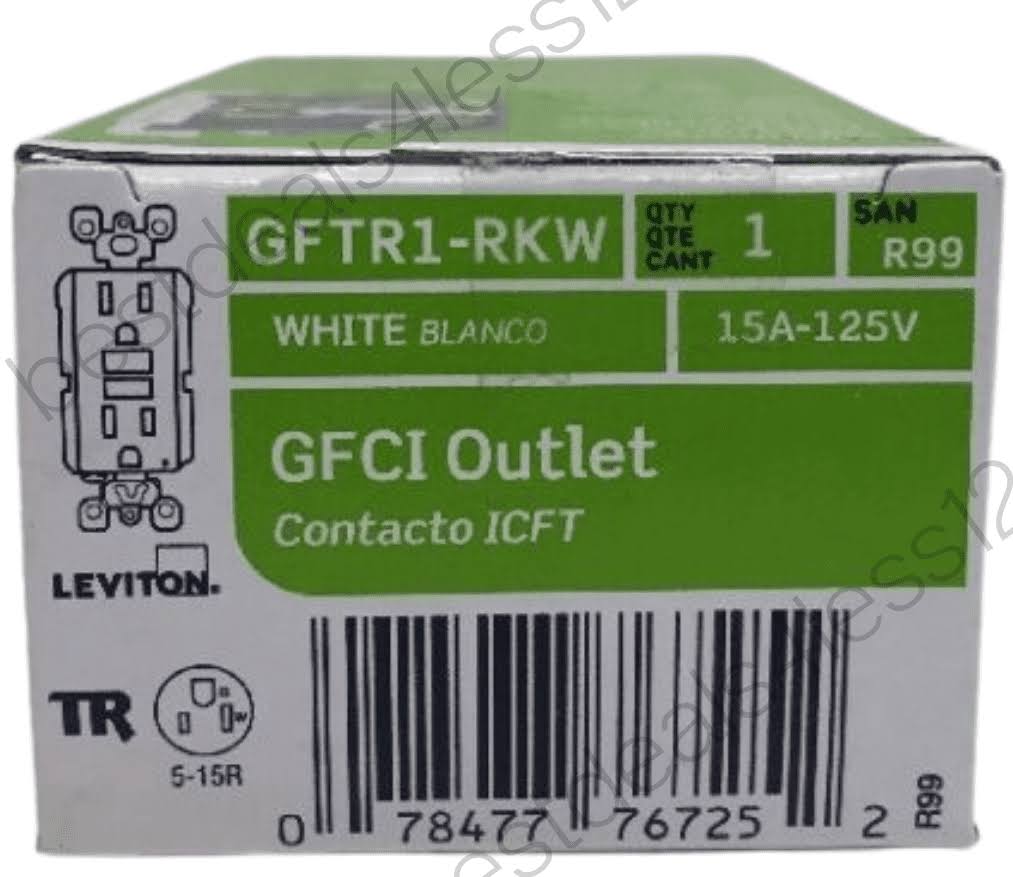 Leviton 15 Amp 125-Volt Self-Test Tamper Resistant GFCI Outlet, White