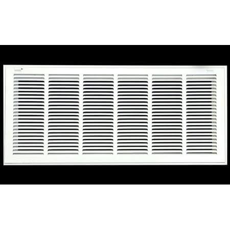32 inch x 8 inch Steel Return Air Filter Grill for 1 inch Filter Removable Face/Door