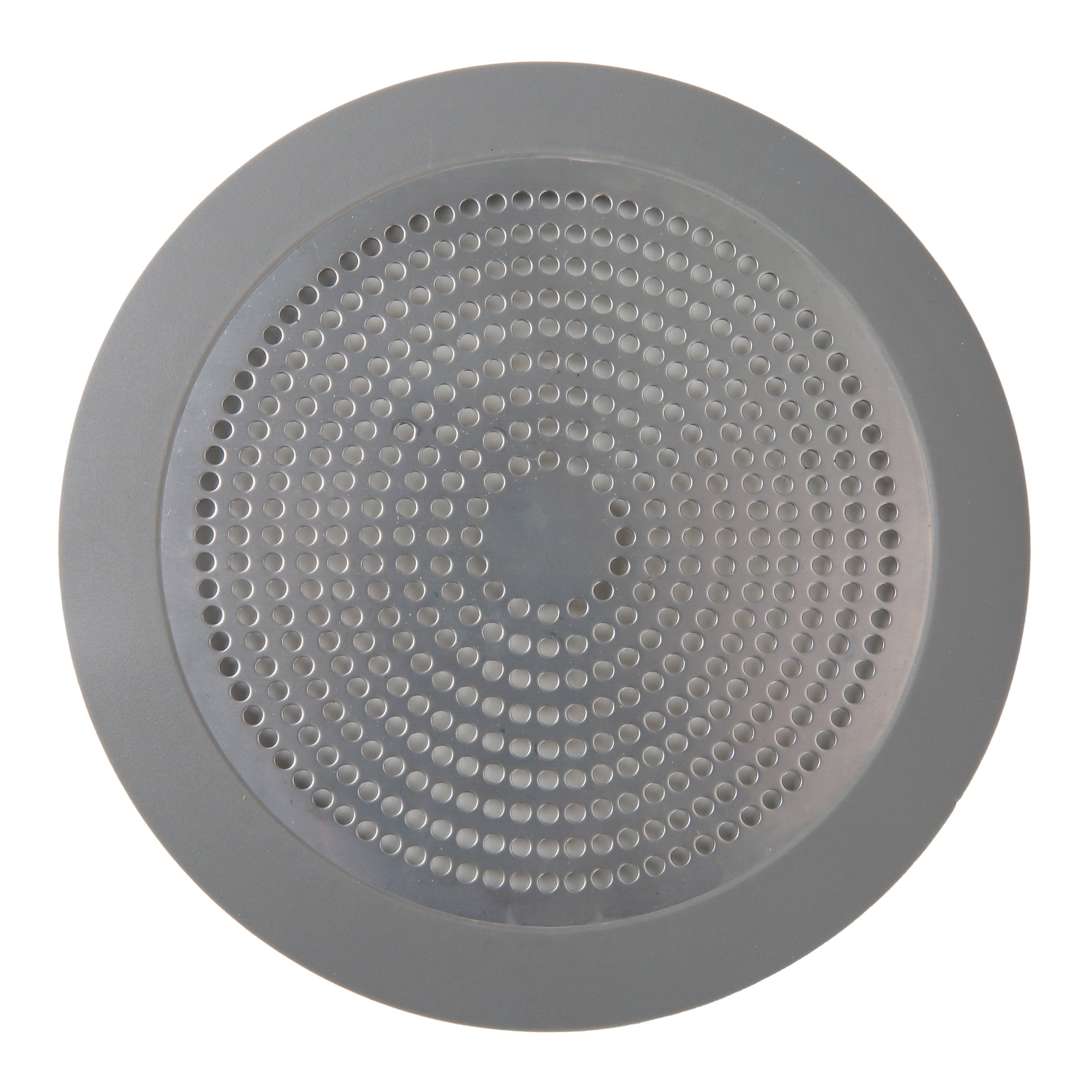 Mainstays Stainless Steel Universal Shower Strainer with Rubber Gasket- Gray- 5.75 in