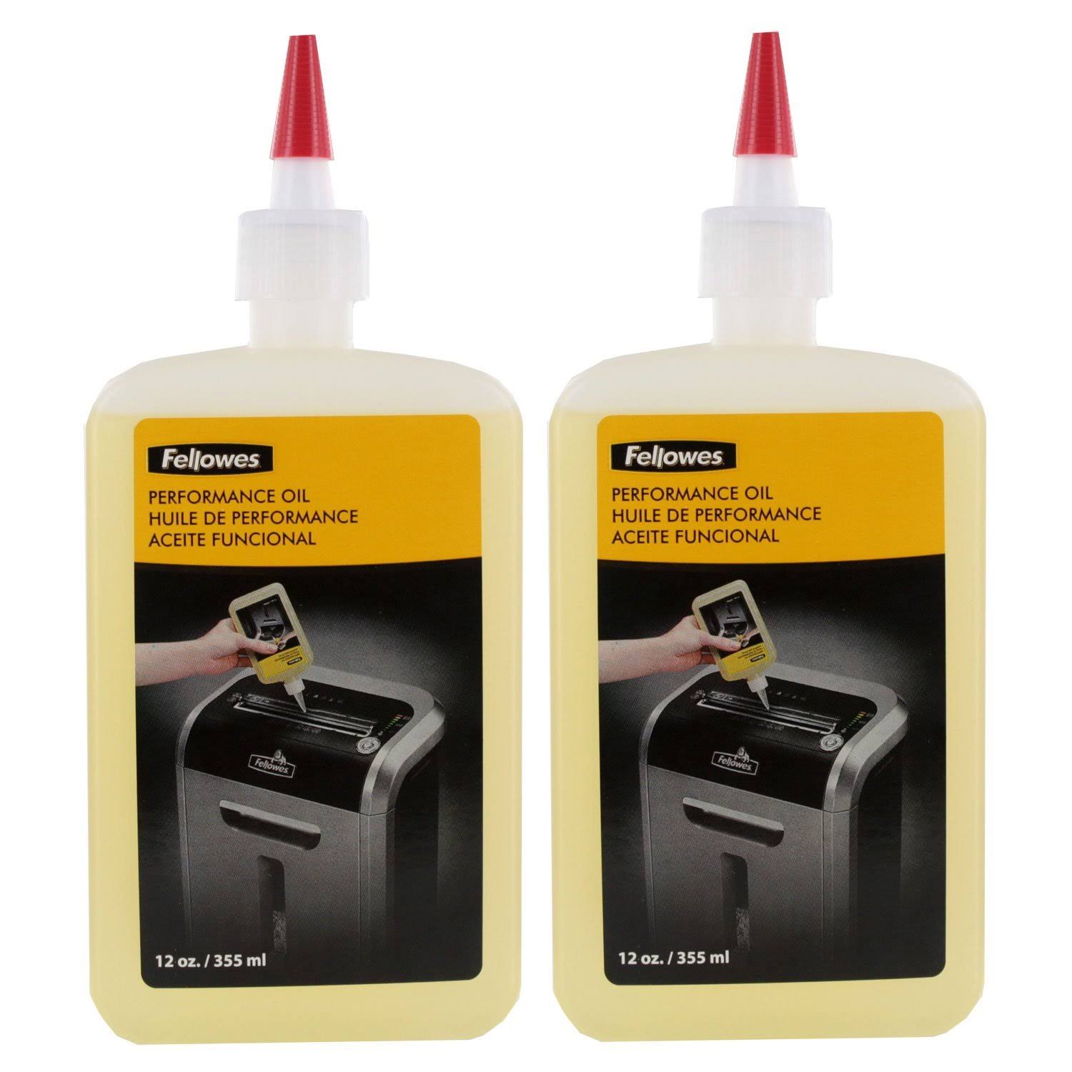 Fellowes Shredder Oil, 12 oz. Bottle w/Extension Nozzle Pack of 2