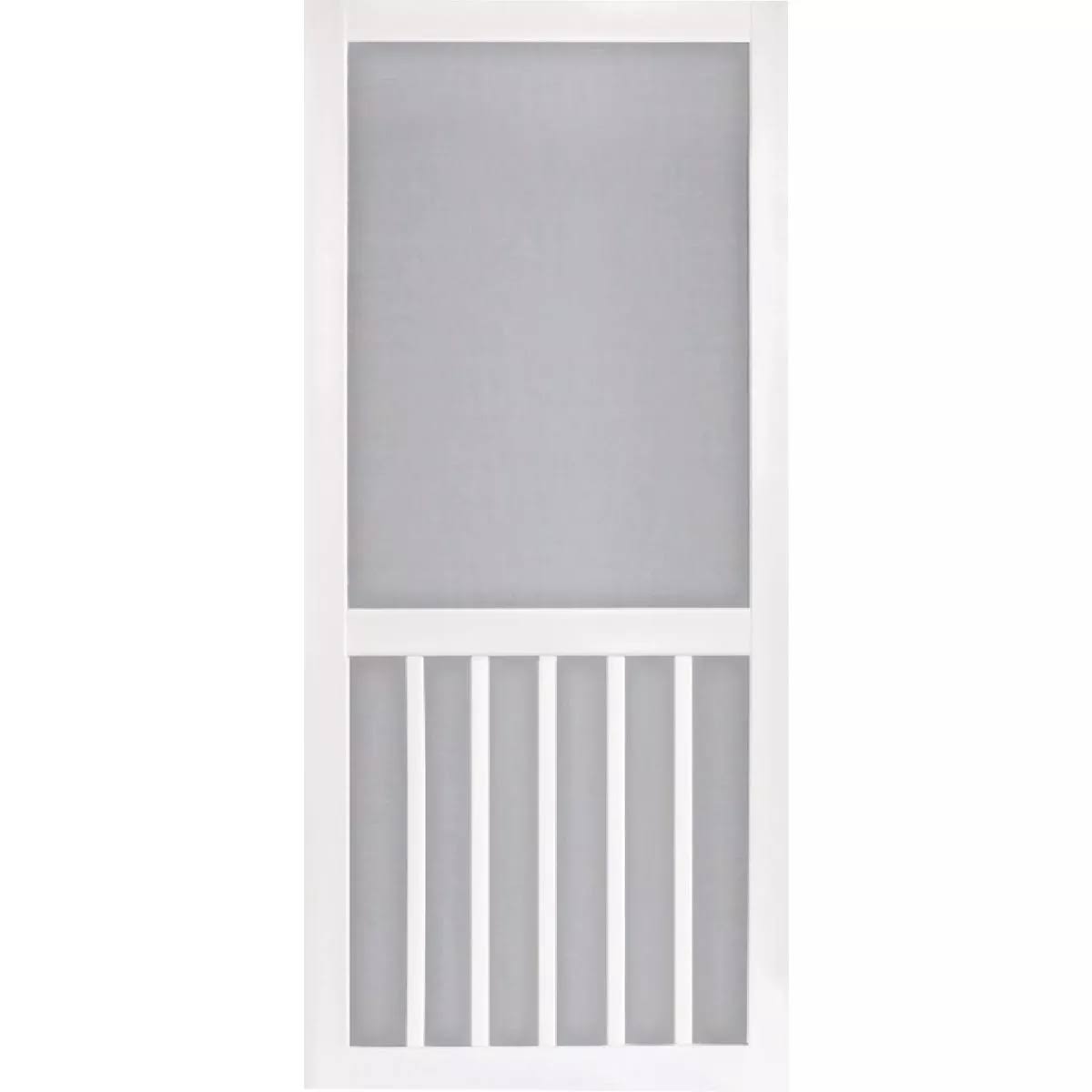 Screen Tight 32 in. x 80 in. Vinyl White 5-Bar Screen Door