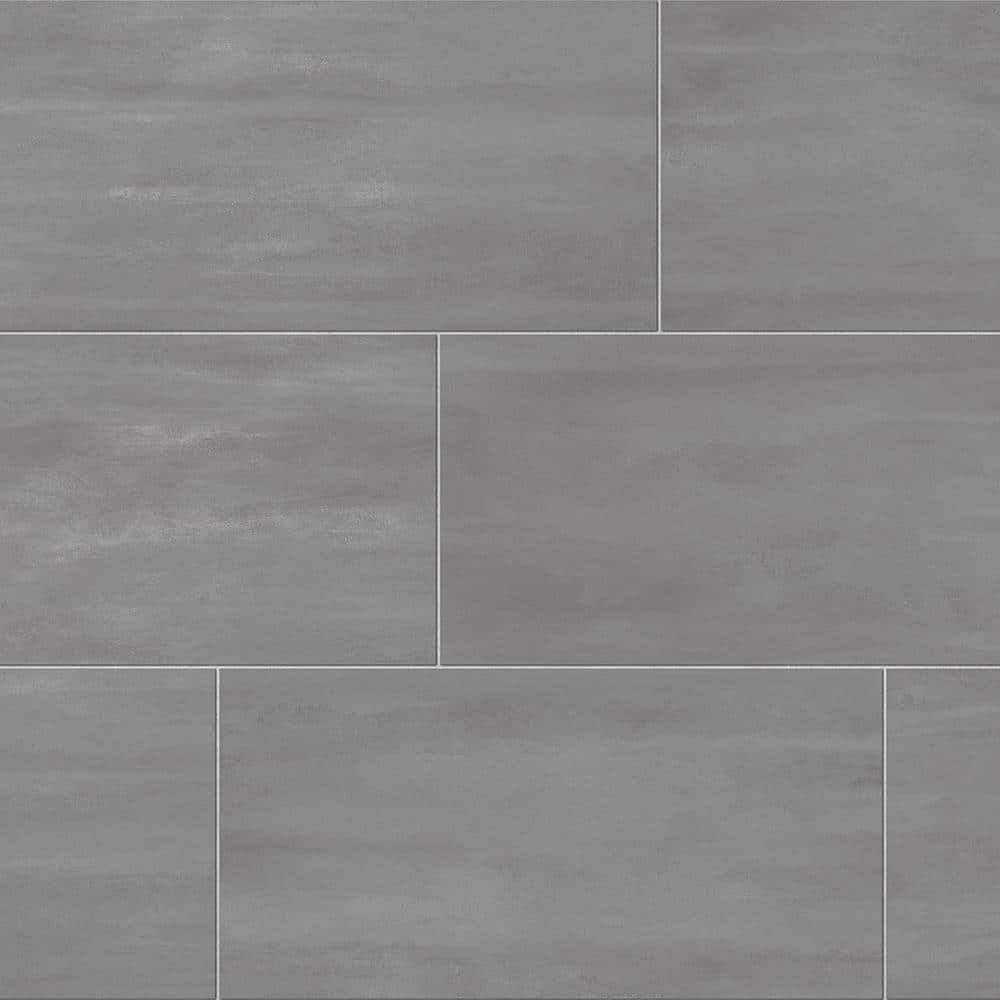Corso italia Ray Gray 12 in. x 24 in. Concrete Look Porcelain Floor and Wall Tile (15.50 Sq. ft./Case)