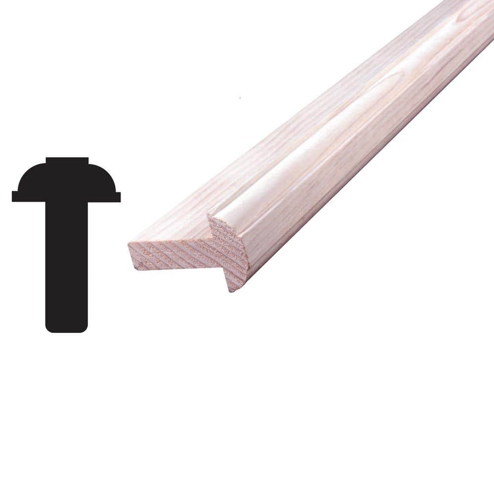 Alexandria Moulding 1-1/4 in. x 2 in. x 96 in. Mixed Grain Hemlock Astragal