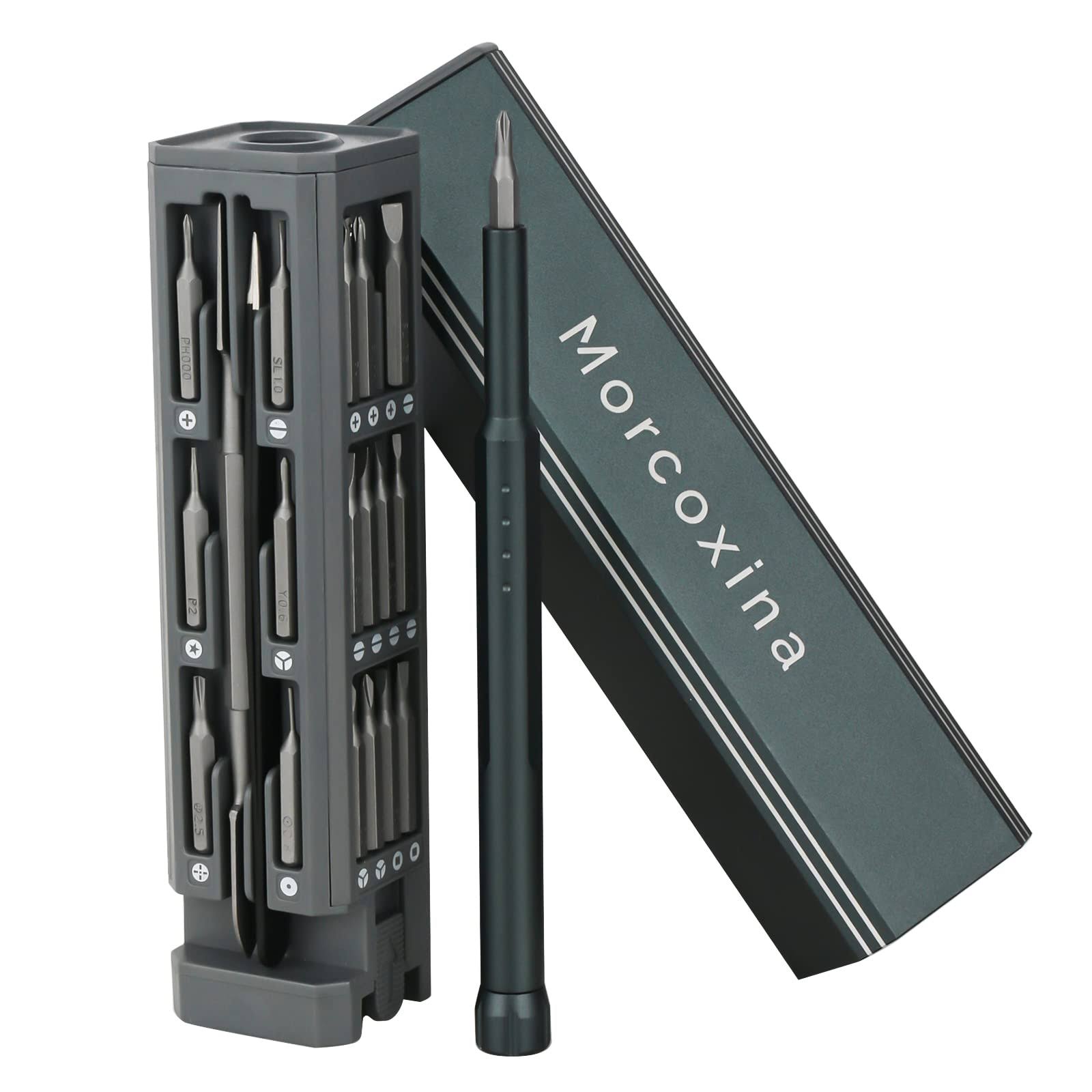 Morcoxina Precision Screwdriver Set, 46 in 1 Mini 6.1 X1.5 Inches, Grey