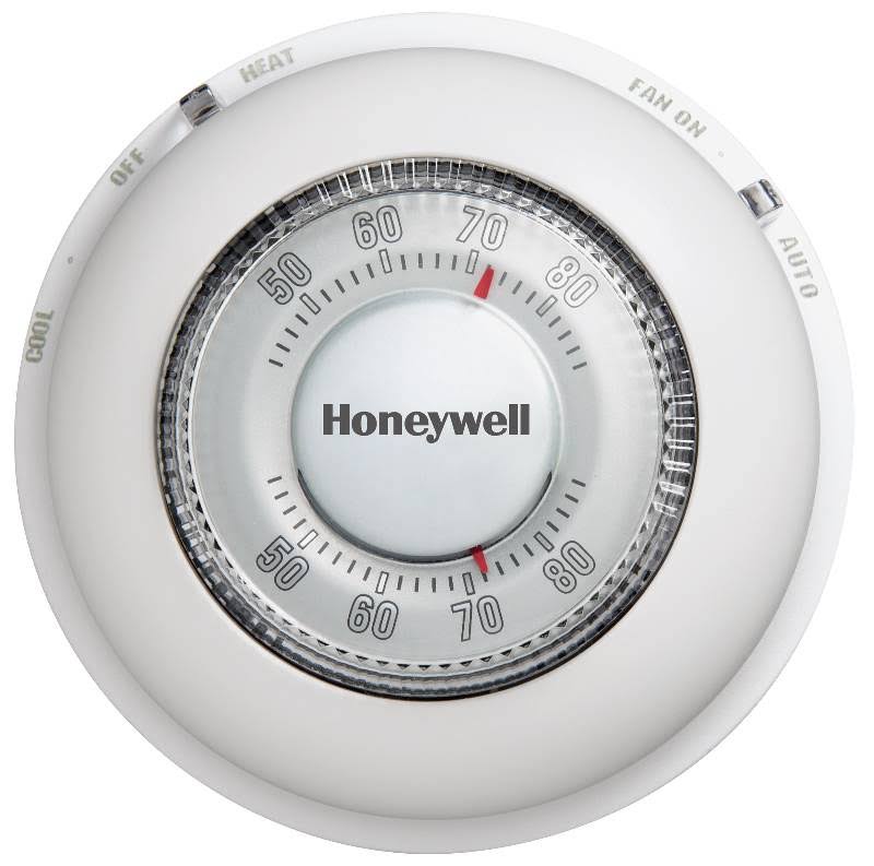Honeywell The Round Heat & Cool Thermostat, Manual, White
