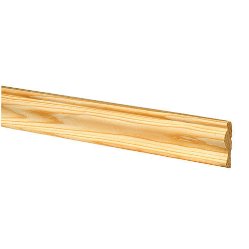 EverTrue 1-1/4-in x 8-ft White Hard Unfinished Chair Rail Moulding