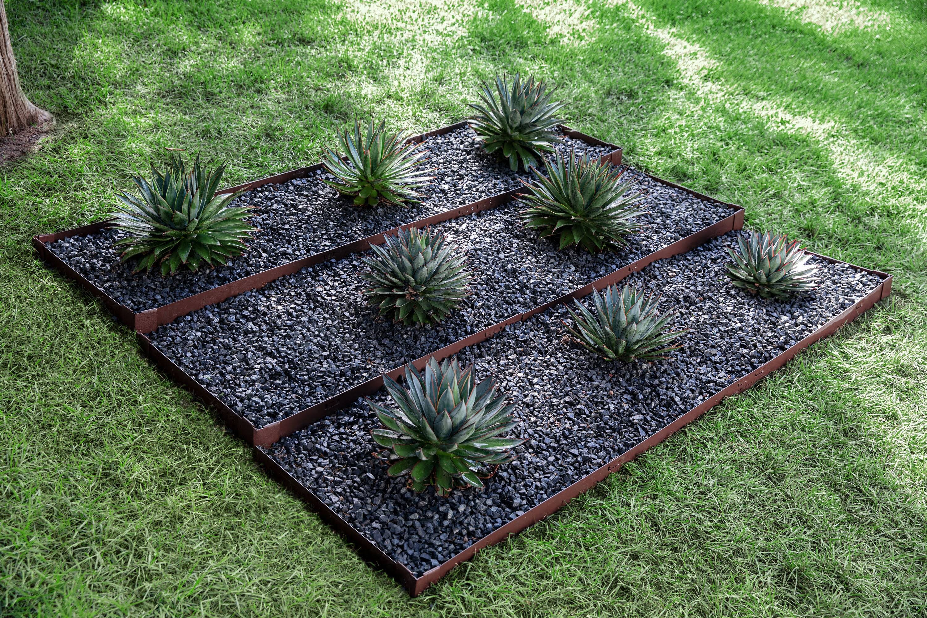 Col-Met 4-ft x 4-in Brown Powder Coat Steel Landscape Edging Section