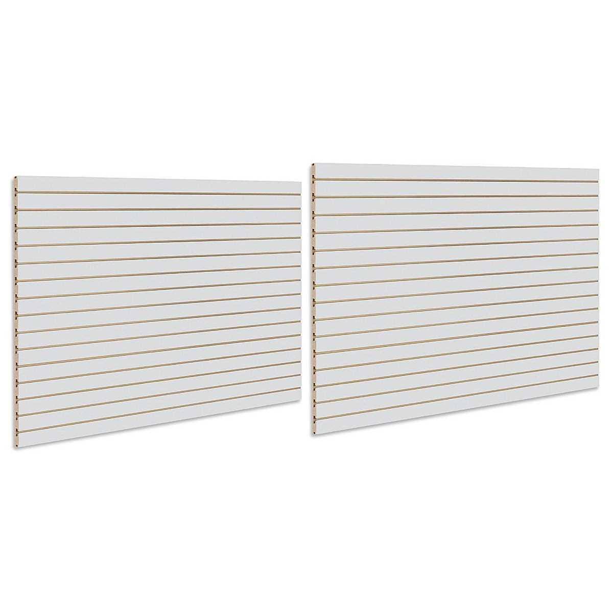 Slatwall Panels- 4 x 8', Gray Melamine- Anchor Core- Pack of 2- H-4774GR