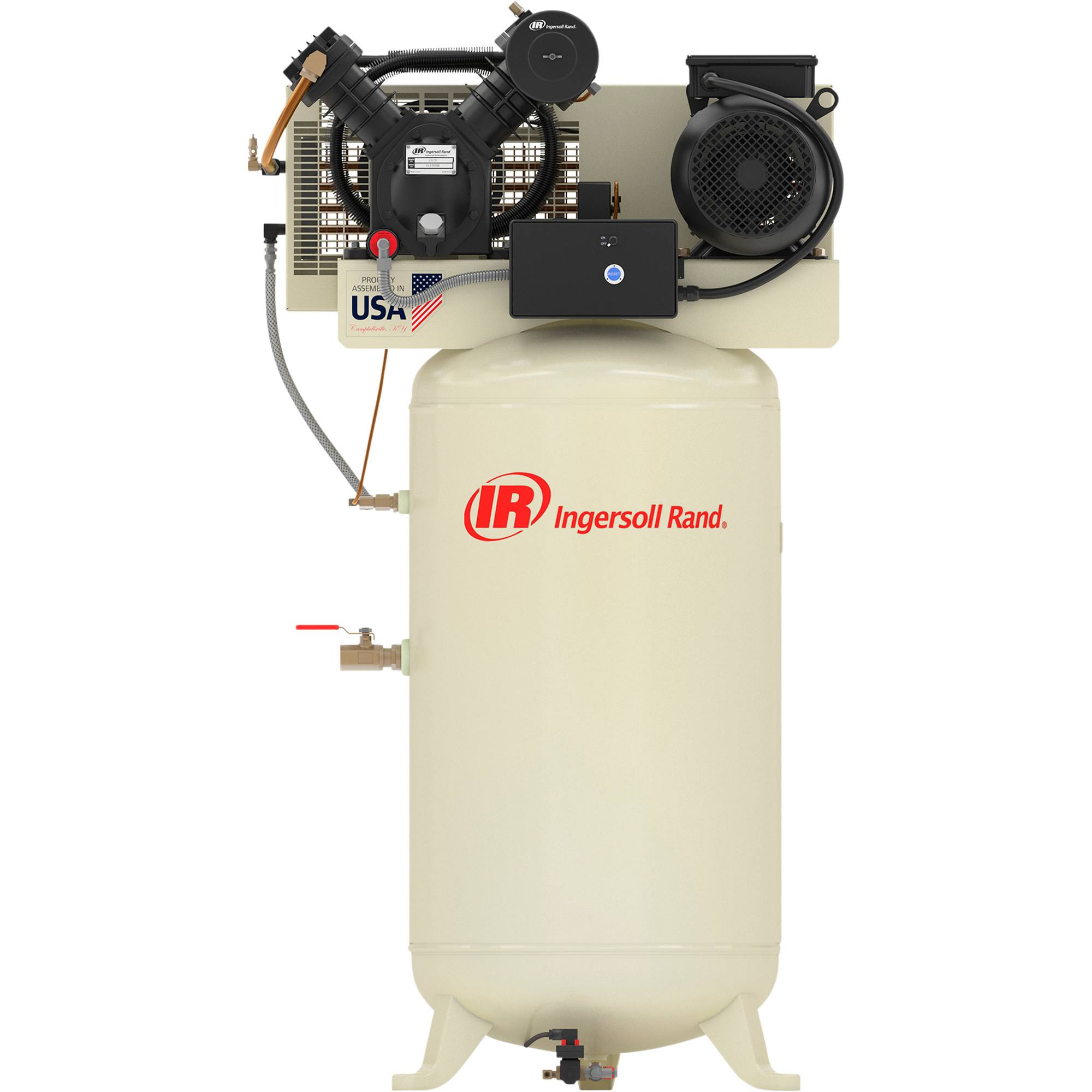 Ingersoll Rand Type 30 7.5-HP 80-Gallon Two-Stage Air Compressor (460V 3-Phase) Fully Packaged