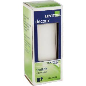 Leviton Decora Rocker Single Pole Switch, White