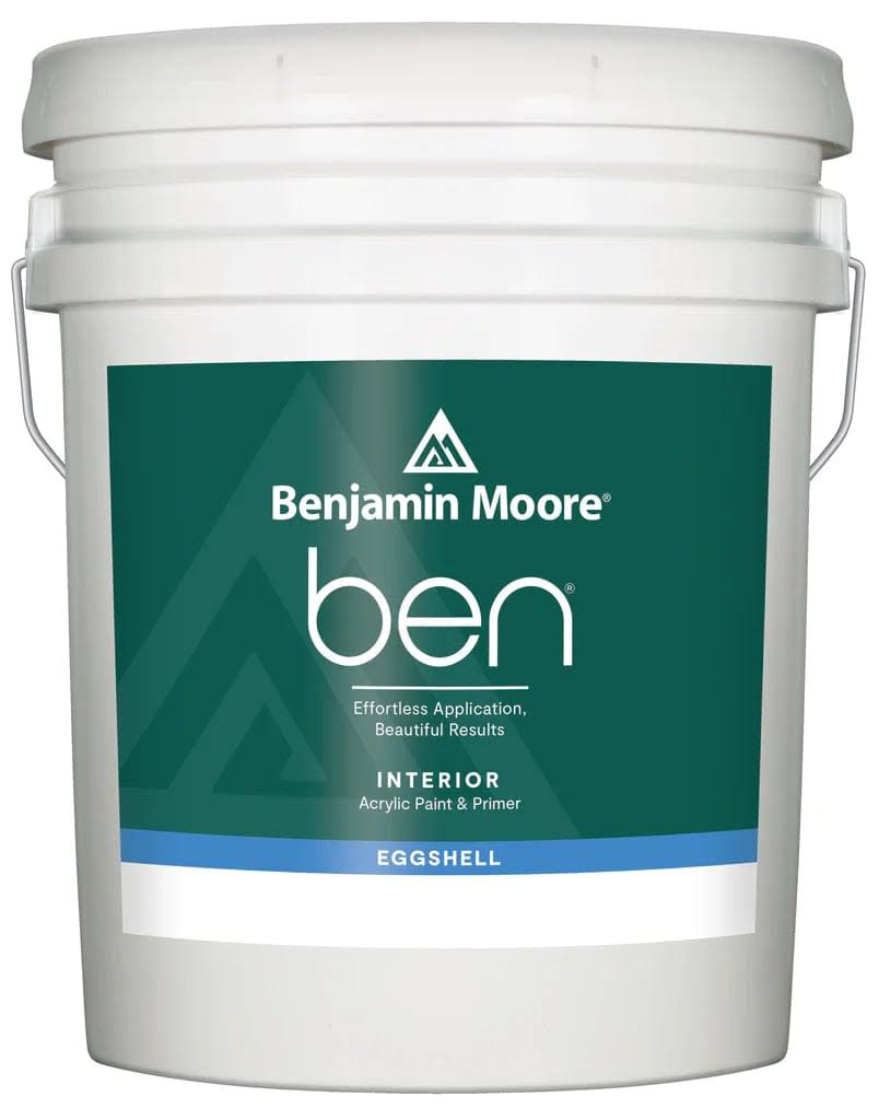 Benjamin Moore Ben Eggshell White Paint and Primer Interior 1 Gal