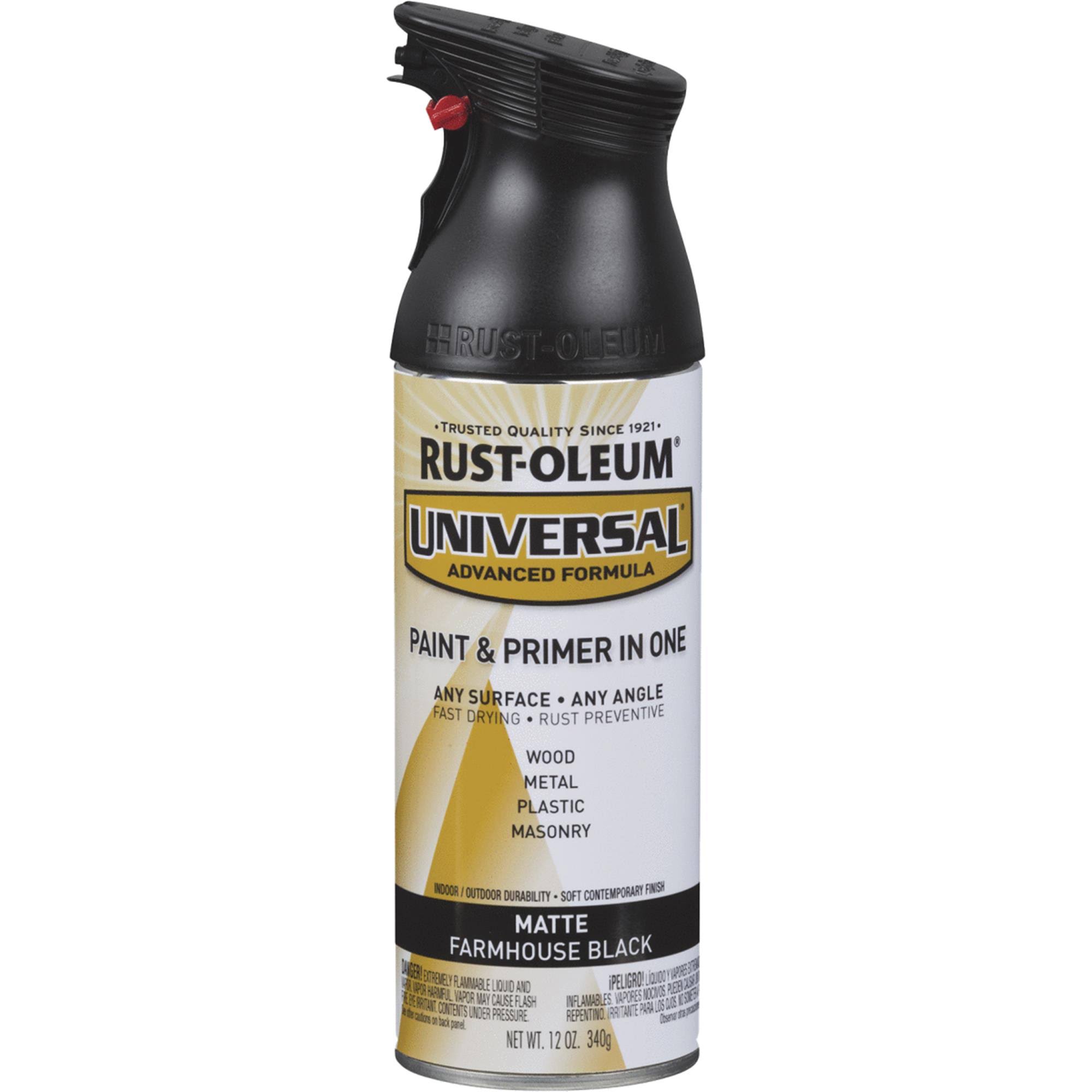Rust-Oleum Universal Farmhouse Black Matte Spray Paint, 12 oz.