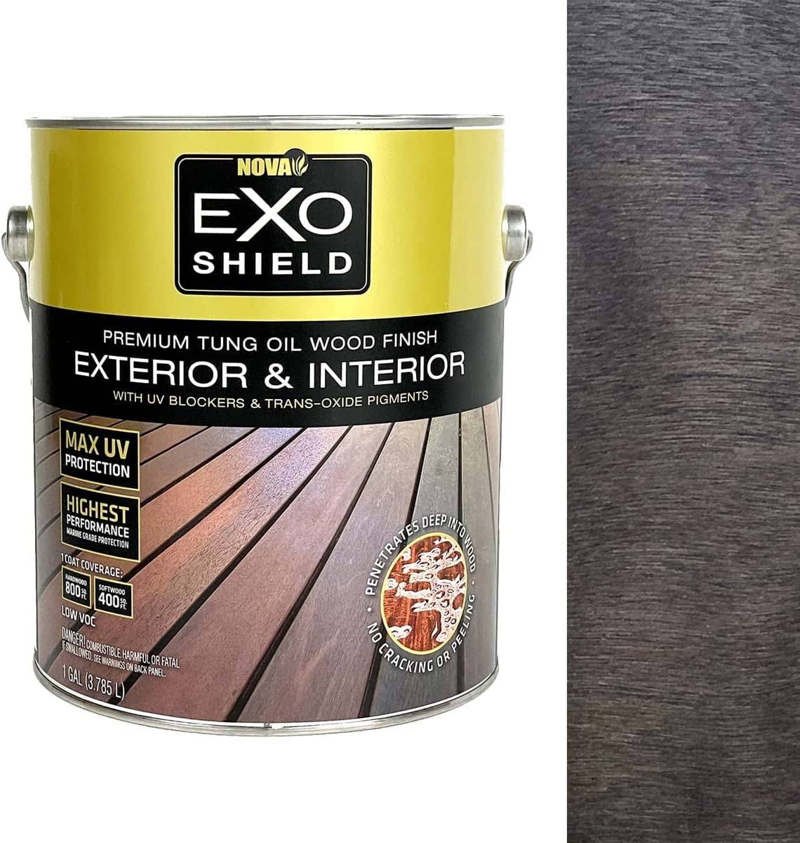ExoShield Exterior Tung Oil Wood Stain (Black Walnut)