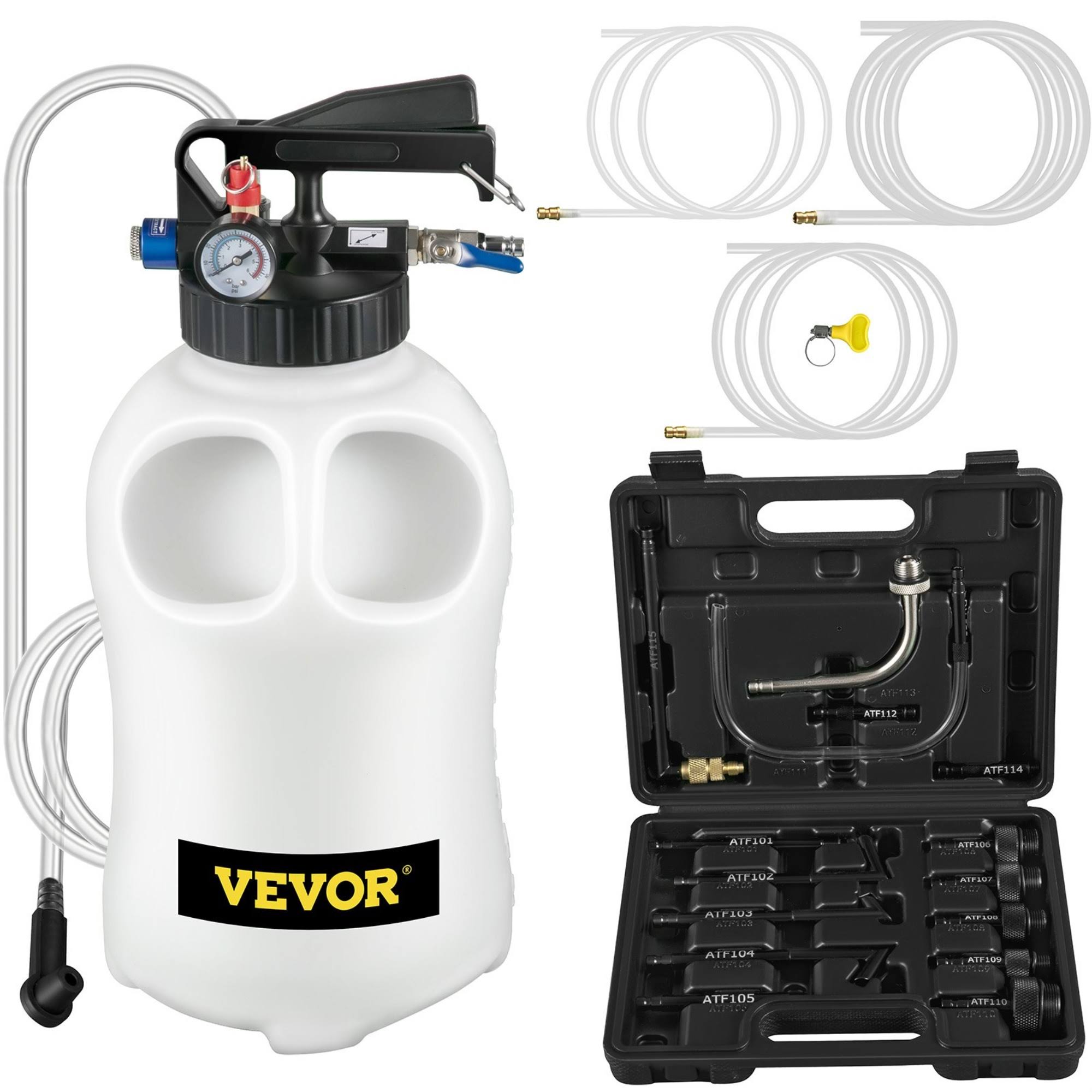 VEVOR Transmission Fluid Pump 2 Way Manual ATF Refill System Dispenser Oil and Liquid Extractor 10 Liter Large Capacity QCBSX10L14ATFBDV9V0