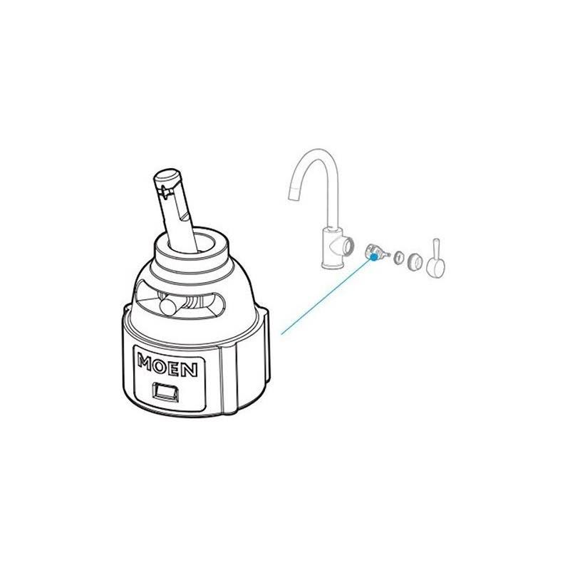 Moen Mo1255 1255 Cartridge, Pack of 1, Unfinished