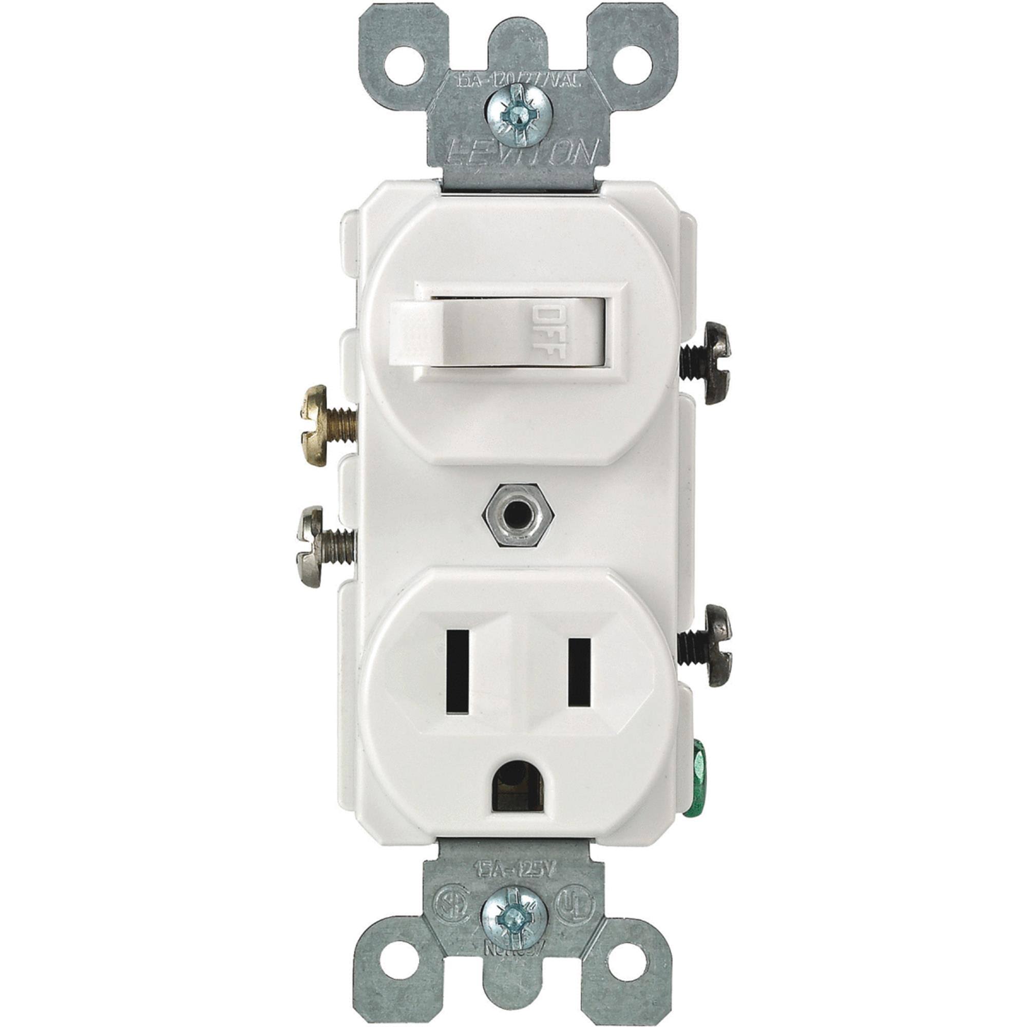 Leviton Toggle Switch & Receptacle- White