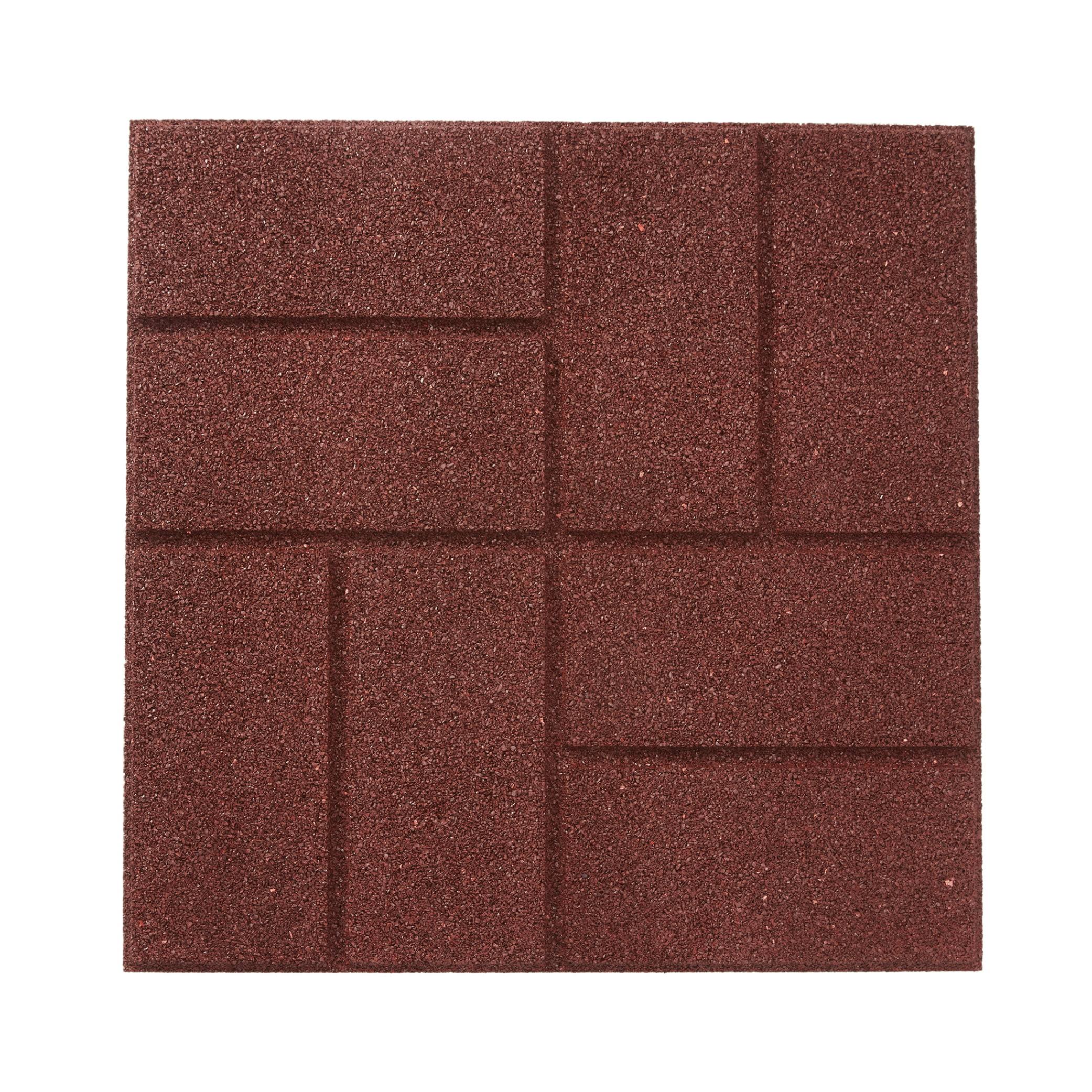 Rubberific Red 16 inch Rubber Paver (9 Pack)