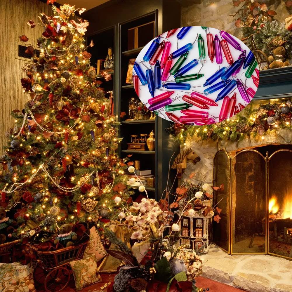 allsun Christmas Light Tester Non Contact Voltage Tester,50 Pieces Mini Christmas 2.5 Volt 0.17 mas,0.43 Watt Replacement Light Bulbs for Xmas Tree